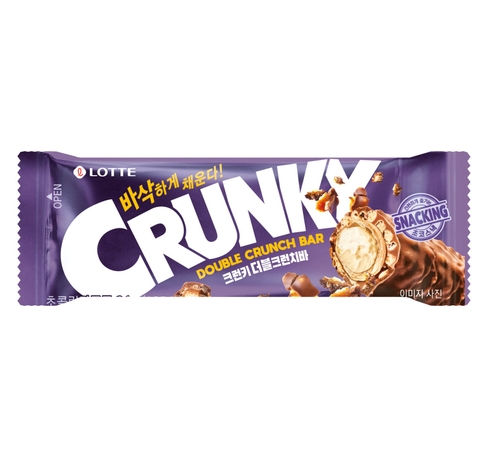 Bánh Crunky double crunch bar (màu tím)