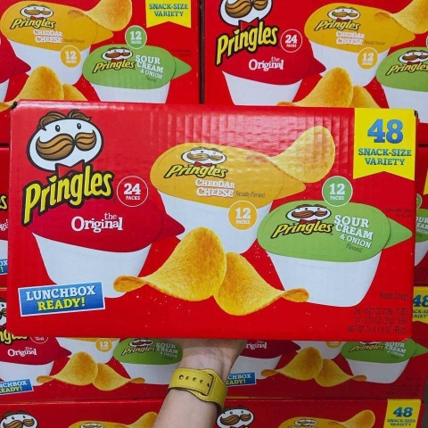 Snack khoai tây Pringles Mix 3 vị 48 Chén