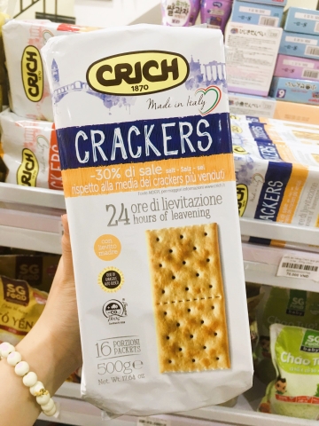 Bánh Crich Non Salati Vị Lạc Gói Vuông 500g