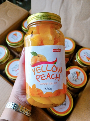 Đào ngâm Hàn Quốc Yellow Peach hủ 680g