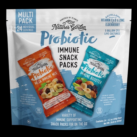 HẠT TỔNG HỢP HỮU CƠ NATURE’S GARDEN PROBIOTIC IMMUNE SNACK PACKS 24 GÓI ()