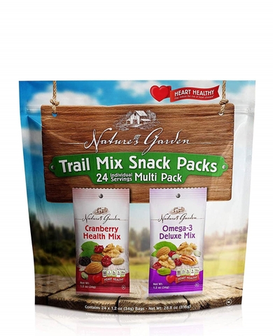 HẠT TỔNG HỢP HỮU CƠ NATURE’S GARDEN TRAIL MIX SNACK PACKS 816G