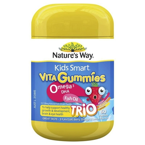 Kẹo Kids Smart Bổ Sung Omega 3, Dha, Dầu Cá 60v (2 Tuổi+)