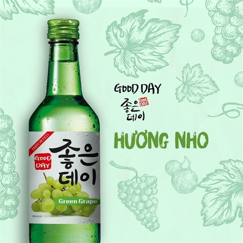Rượu Soju Good Day 13.5% Chai 360ml Vị Nho