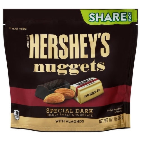 Socola Đen Hạnh Nhân Hershey's Nuggets Almonds Share Pack 286g