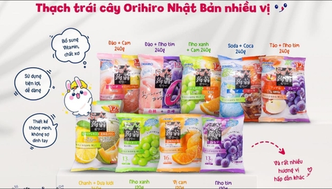THẠCH TRÁI CÂY ORIHIRO NHẬT BẢN 120G