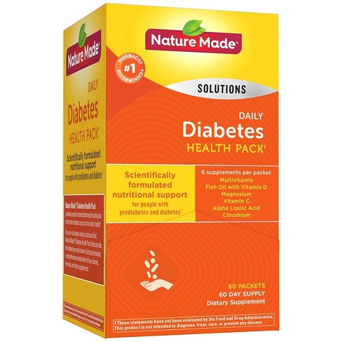 Viên Uống  Điều Hòa Tiểu Đường Nature Made Diabetes Health Pack 60 Gói