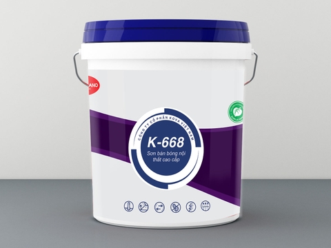 SƠN BÁN BÓNG NỘI THẤT CAO CẤP K668 - 18L