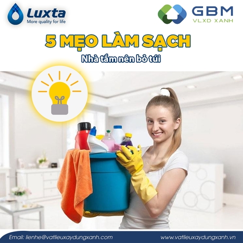 5 mẹo làm sạch nhà tắm nên  bỏ túi