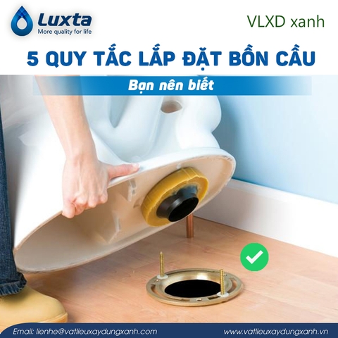 5 quy tắc lắp đặt bồn cầu bạn nên biết