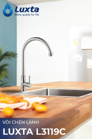 💧 VÒI CHÉN LẠNH INOX 304 LUXTA L3119C – TINH TẾ TRONG TỪNG ĐƯỜNG NÉT 💧