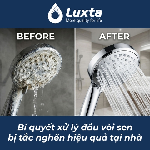 Bí quyết xử lý đầu vòi sen bị tắc nghẽn hiệu quả tại nhà