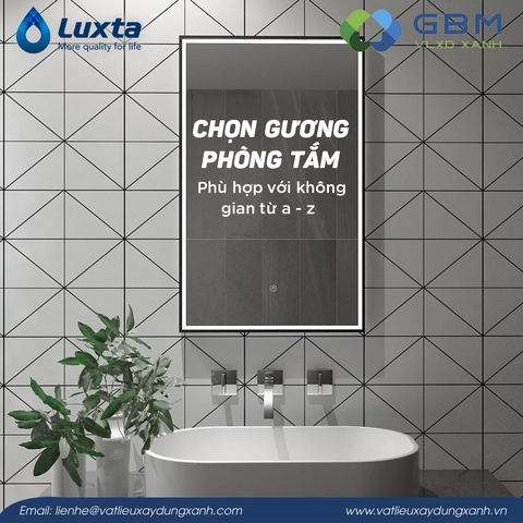 Cách chọn gương phòng tắm phù hợp với không gian từ A đến Z