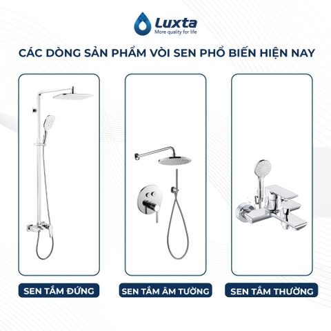 Vòi sen tắm Luxta, lựa chọn vàng cho cuộc sống hiện đại