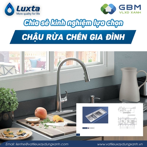 Chia sẻ kinh nghiệm lựa chọn chậu rửa chén cho gia đình