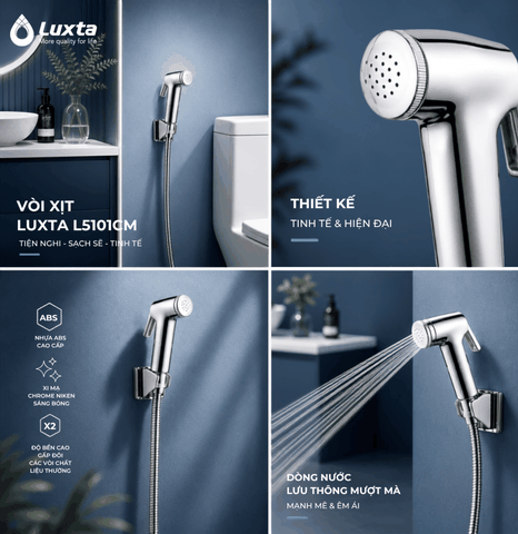 Vòi xịt LUXTA L5101CM – Gọn gàng, tiện dụng cho phòng tắm hiện đại