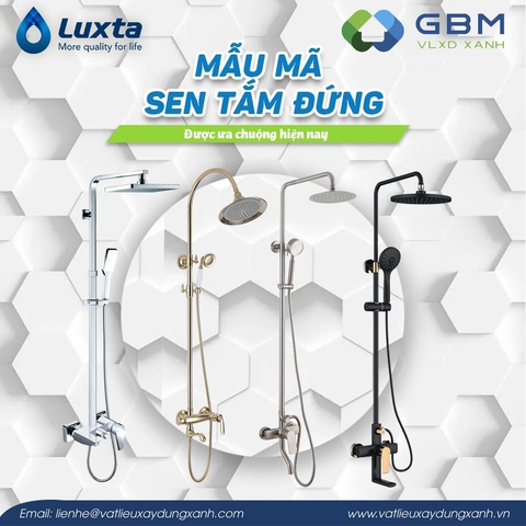 Mẫu mã sen tắm đứng Luxta được ưa chuộng hiện nay