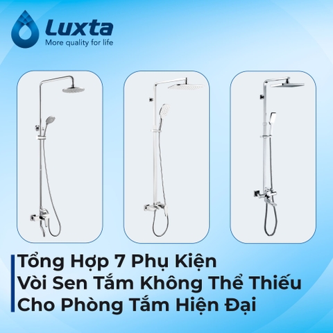 Tổng Hợp 7 Phụ Kiện Vòi Sen Tắm Không Thể Thiếu Cho Phòng Tắm Hiện Đại
