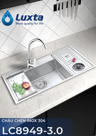 CHẬU CHÉN INOX 304 LC8949-3.0 – SANG TRỌNG TỪ CHI TIẾT NHỎ