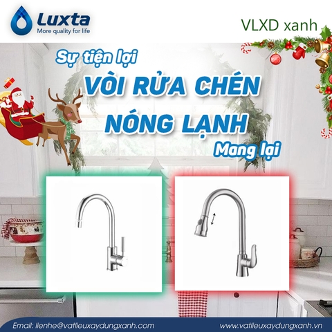 Sự tiện lợi vòi rửa chén nóng lạnh mang lại