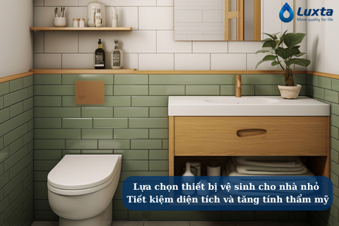 Lựa chọn thiết bị vệ sinh cho nhà nhỏ - Tiết kiệm diện tích và tăng tính thẩm mỹ