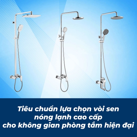 Tiêu chuẩn lựa chọn vòi sen nóng lạnh cao cấp cho không gian phòng tắm hiện đại