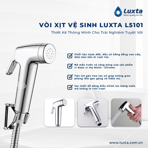 Vòi xịt vệ sinh Luxta: Giải pháp bền bỉ và hiện đại cho phòng tắm Việt