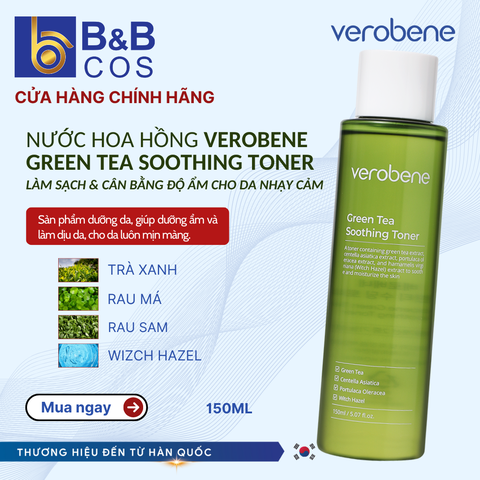 Nước hoa hồng trà xanh Verobene - CHÍNH HÃNG HÀN QUỐC (Mẫu Mới)