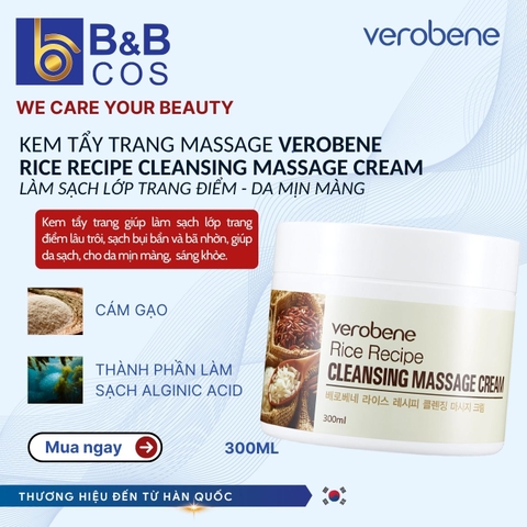 Kem Tẩy Trang Massage Verobene - Hàn Quốc