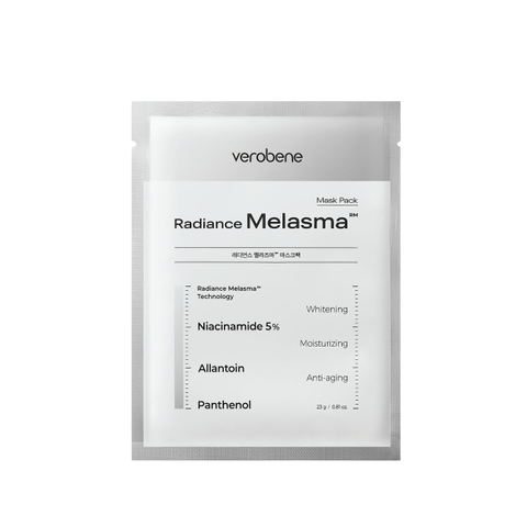 [1 GÓI 10 MIẾNG] MẶT NẠ CẤP ẨM VÀ DƯỠNG TRẮNG DA VEROBENE RADIANCE MELASMA MASK PACK 23g