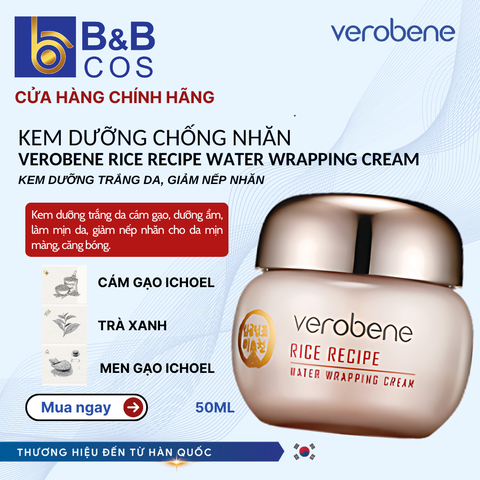 KEM DƯỠNG TRẮNG DA CHỐNG NHĂN CAO CẤP VEROBENE RICE RECIPE 50ml