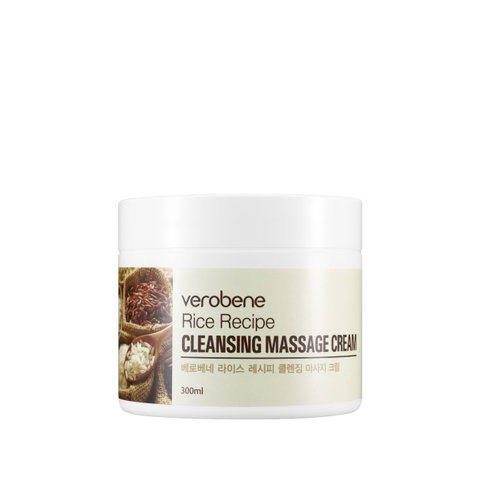 KEM TẨY TRANG MASSAGE CÁM GẠO VEROBENE RICE RECIPE CLEANSING MASSAGE CREAM 300ML