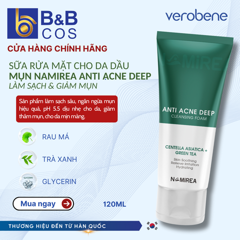 Sữa Rửa Mặt Dành Cho Da Dầu Mụn Namirea - ( CHÍNH HÃNG HÀN QUỐC )
