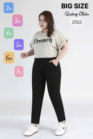 Quần Tây BIGSIZE ống đứng 9 tấc lai ngắn dài - 17315