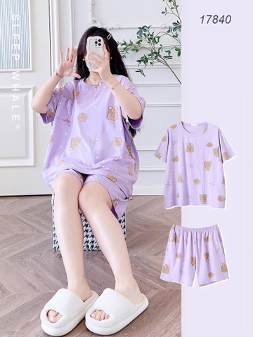 Bộ đùi BIGSIZE QCCC chất cotton co giãn mịn đẹp G- Bi loại 1 thấm hút mồ hồi tốt SS.DAIxin 110kg - 17840- TÍM