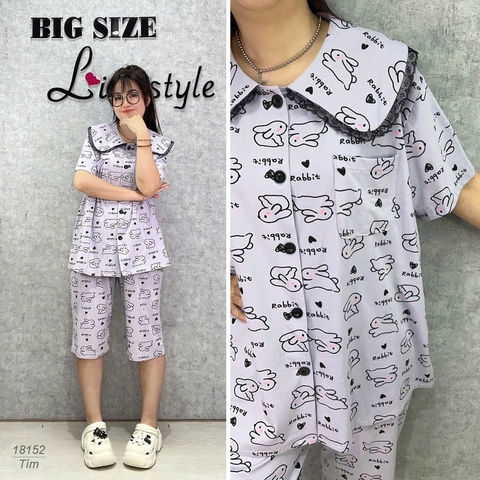 18152 Bộ lửng SL cổ sen Tho- tim -00387- TÍM - 6588