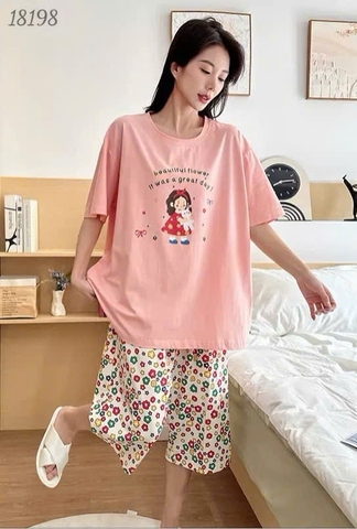 S-0020--18198  SL cổ tròn CG Hoa-00388- HỒNG