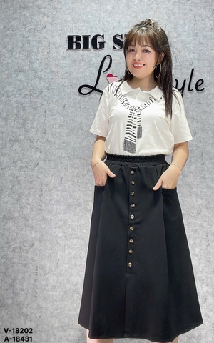 18202  Váy dài LT 00324 nhiều nút