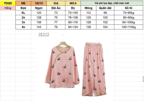 Bộ dài BIGSIZE QCCC SD.Trung Hoa TDQD G- Truc, trẻ trung, sang trọng - 18212