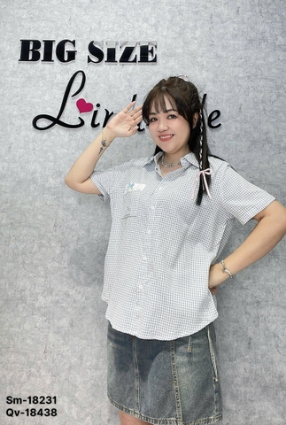 18231 Sơmi Caro 00315 CR túi Ren Nơ