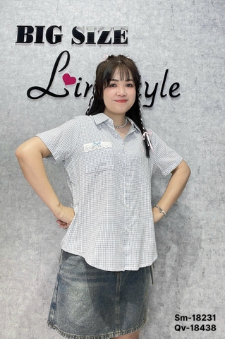 18231 Sơmi Caro 00315 CR túi Ren Nơ