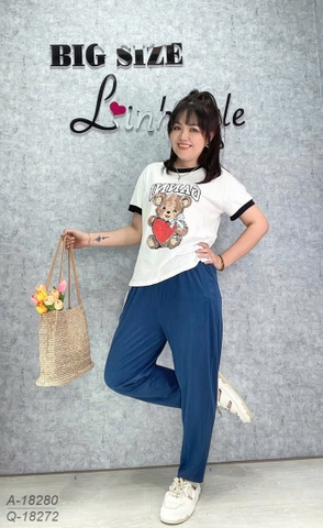 Quần Jean BIGSIZE QCCC 9 tấc lưng thun - 18272