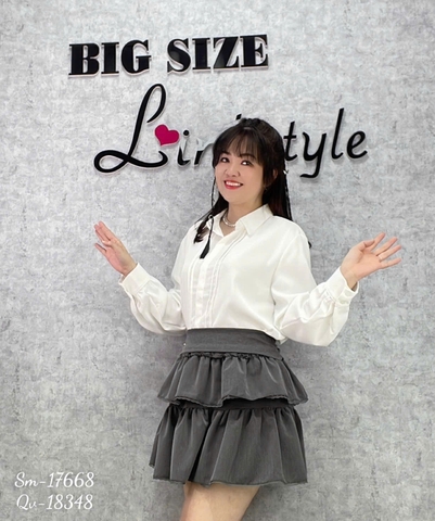 Quần váy tầng BIGSIZE Quảng Châu chất đẹp- 18348