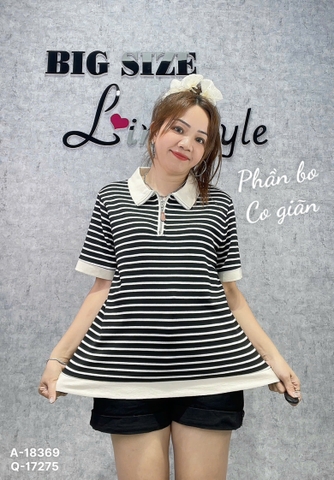 Áo polo BIGSIZE QCCC cổ kéo vải đẹp co giãn form lên đẹp - 18369
