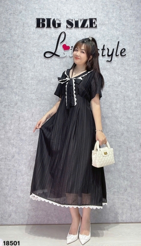 S-0020- 18501--Đầm cổ Nơ- 00464 D.ĐẠI