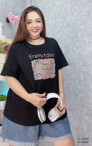S-30--19070- Ao4. Chữ THE 00252 - Đen