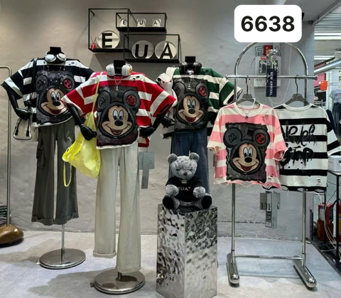 6638 A.Crop rách sọc Micky 00351
