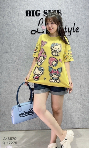 S-0020-Áo thun cổ tròn 00288 kity châu- 8570