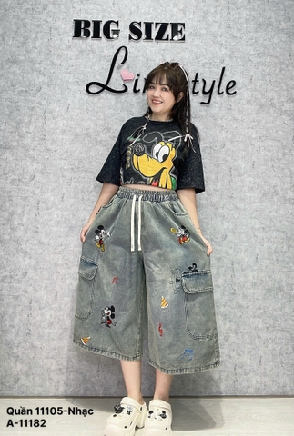 11105 - Q.Jean lửng hộp Micky NỐT NHẠC- 00360