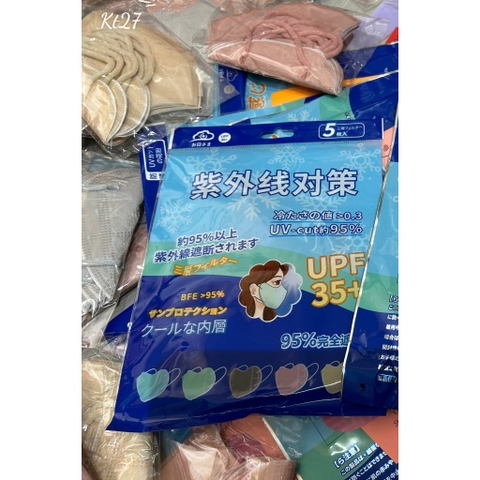 Khẩu trang Y tế xuất Nhật, chống nắng chống tia UV-UV CUT KT27